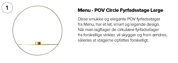 Menu - POV Circle Fyrfadsstage Large - Messing