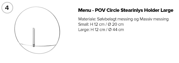 Menu - POV Circle Stearinlys Holder Large - Sølv