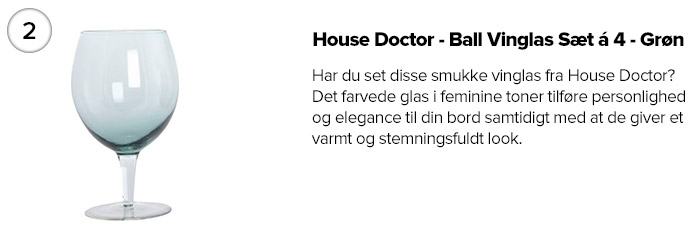 House Doctor - Ball Vinglas Sæt á 4 - Grøn