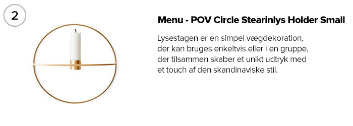 Menu - POV Circle Stearinlys Holder Small - Messing